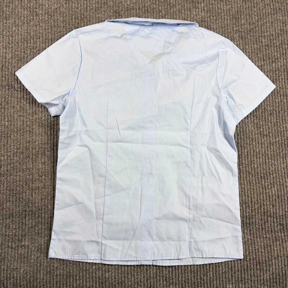 French Toast Girls Blue Short Sleeve Peter Pan Collar‎ School Shirt Size 12